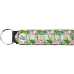 Flamingo & Camping Neoprene Keychain Fob