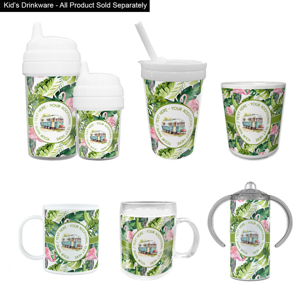 Flamingo & Camping Kid's Drinkware - Customized & Personalized