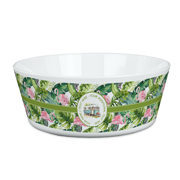 Custom Flamingo & Camping Kid's Bowl (Personalized)