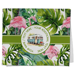 Flamingo & Camping Kitchen Towel - Poly Cotton (Personalized)