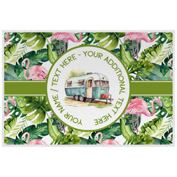Flamingo & Camping Laminated Placemat (Personalized)
