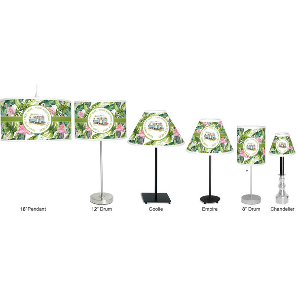 Flamingo & Camping Lamp Full View Size Comparison