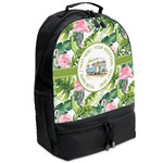 Flamingo & Camping Backpack - Black (Personalized)