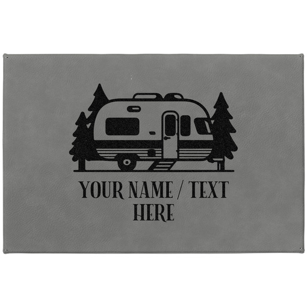 Flamingo & Camping Large Engraved Gift Box with Leather Lid - Approval