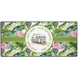 Flamingo & Camping Gaming Mouse Pad - 3XL - 35" x 16" (Personalized)
