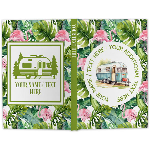 Flamingo & Camping Large Hard Cover Journal - Apvl