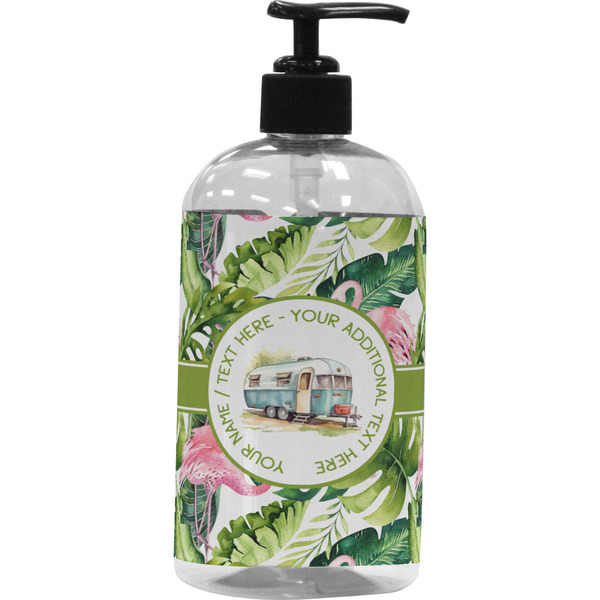 Custom Flamingo & Camping Plastic Soap / Lotion Dispenser (Personalized)
