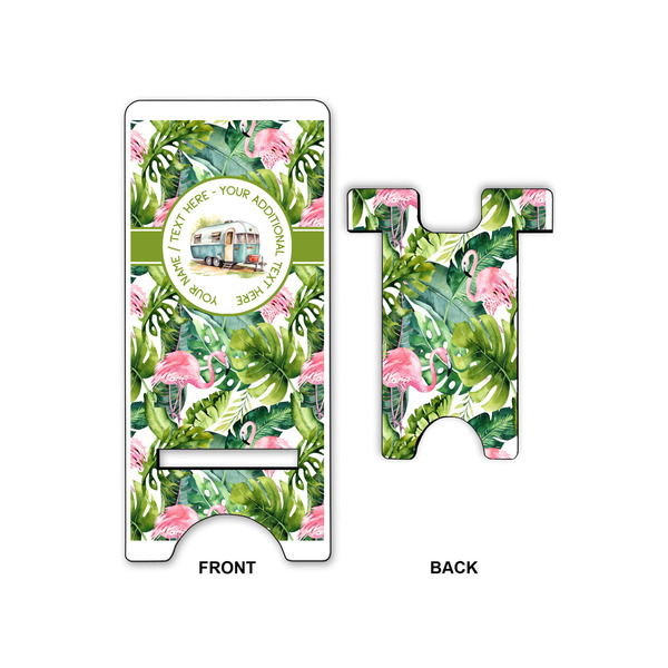 Flamingo & Camping Large Phone Stand - Front & Back