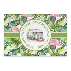 Flamingo & Camping Large Rectangle Car Magnet - 18" x 12" (Personalized)