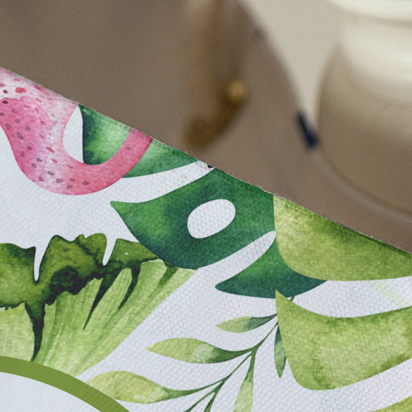 Flamingo & Camping Large Rope Tote - Close Up View