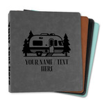 Flamingo & Camping Leather Binder - 1" (Personalized)