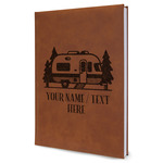 Flamingo & Camping Leather Sketchbook - Large - Single-Sided