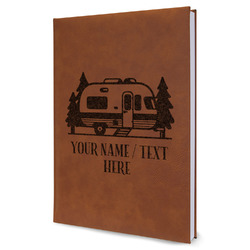 Flamingo & Camping Leather Sketchbook - Large - Single-Sided