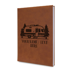 Flamingo & Camping Leather Sketchbook - Small - Double-Sided