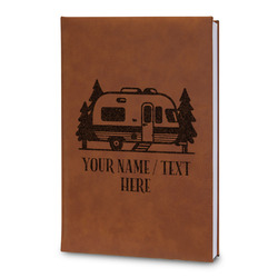 Flamingo & Camping Leatherette Journal - Large - Double-Sided
