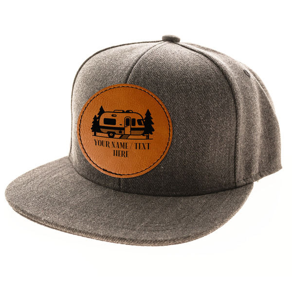 Flamingo & Camping Leatherette Patches - Lifestyle (Hat) Circle