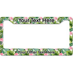 Flamingo & Camping License Plate Frame - Style B (Personalized)
