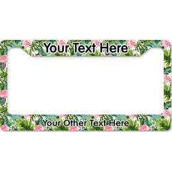 Flamingo & Camping License Plate Frame - Style B (Personalized)