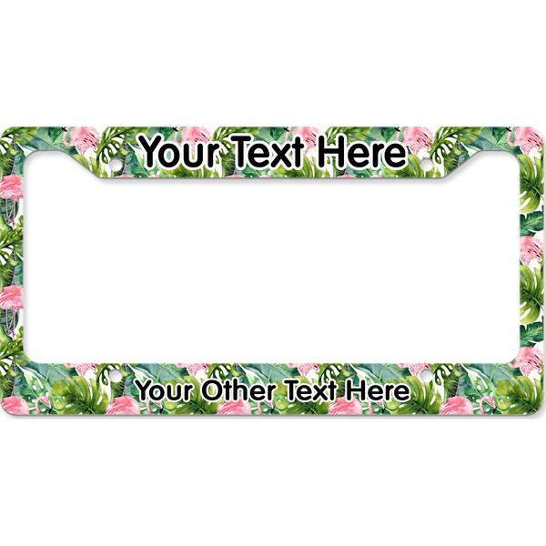 Flamingo & Camping License Plate Frame - Style B