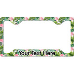 Flamingo & Camping License Plate Frame - Style C (Personalized)