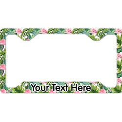 Flamingo & Camping License Plate Frame - Style C (Personalized)