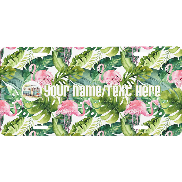 Custom Flamingo & Camping Front License Plate