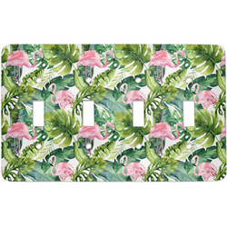 Flamingo & Camping Light Switch Cover - 4 Toggle Plate