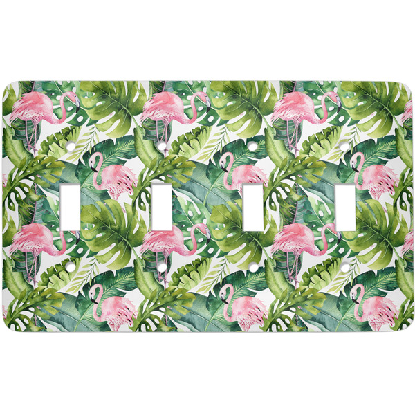 Custom Flamingo & Camping Light Switch Cover - 4 Toggle Plate