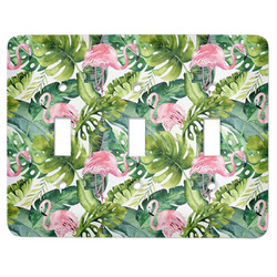 Flamingo & Camping Light Switch Cover - 3 Toggle Plate