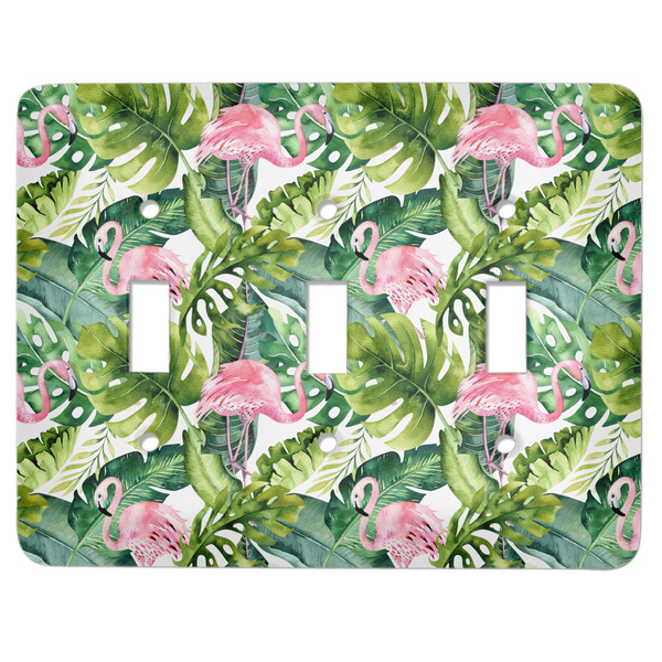 Custom Flamingo & Camping Light Switch Cover - 3 Toggle Plate