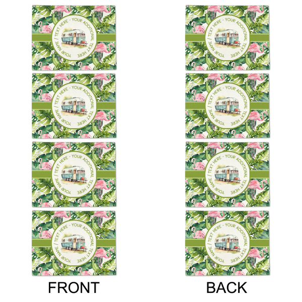 Flamingo & Camping Linen Placemat - Double Sided - Approval - Set of 4