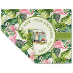 Flamingo & Camping Double-Sided Linen Placemat - Single (Personalized)