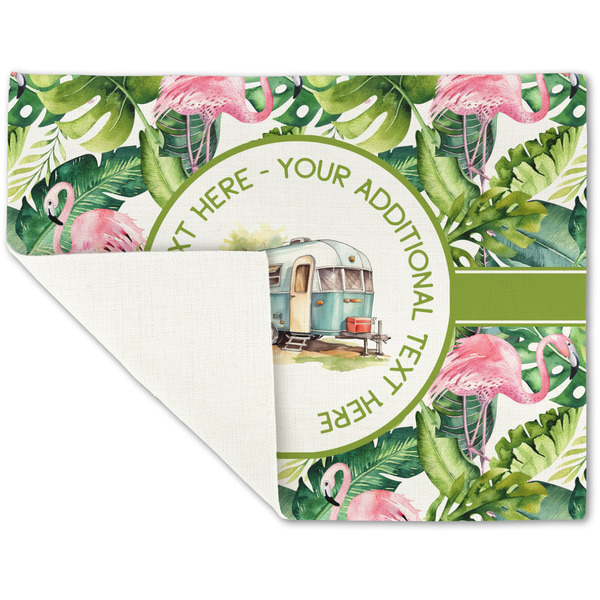 Flamingo & Camping Linen Placemat - Folded Corner (single side)