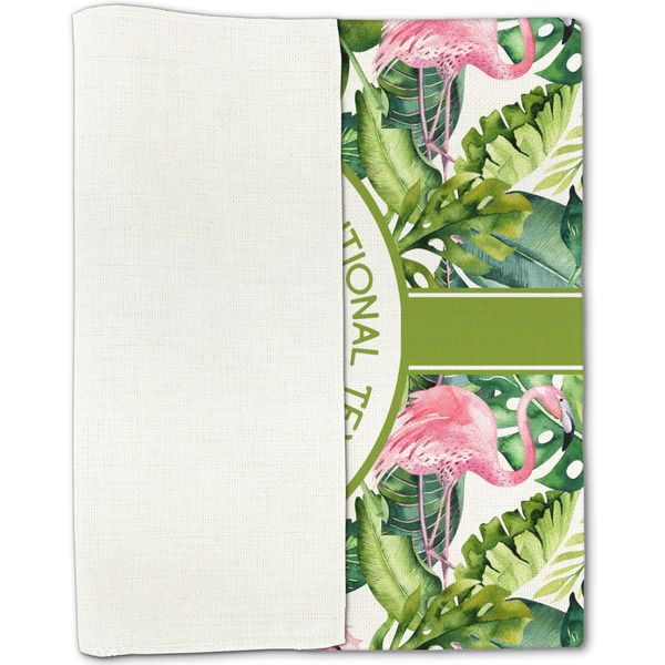 Flamingo & Camping Linen Placemat - Folded Half