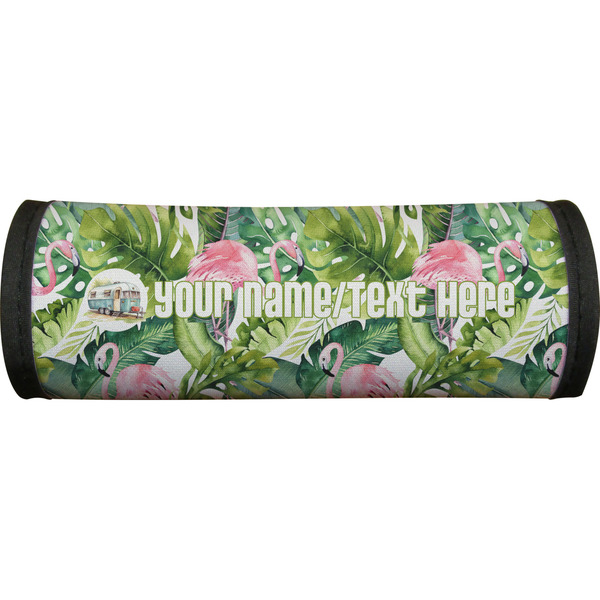 Flamingo & Camping Luggage Handle Wrap - Front