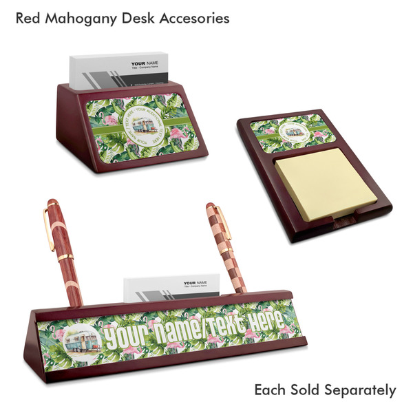 Flamingo & Camping Mahogany Desk Accessories