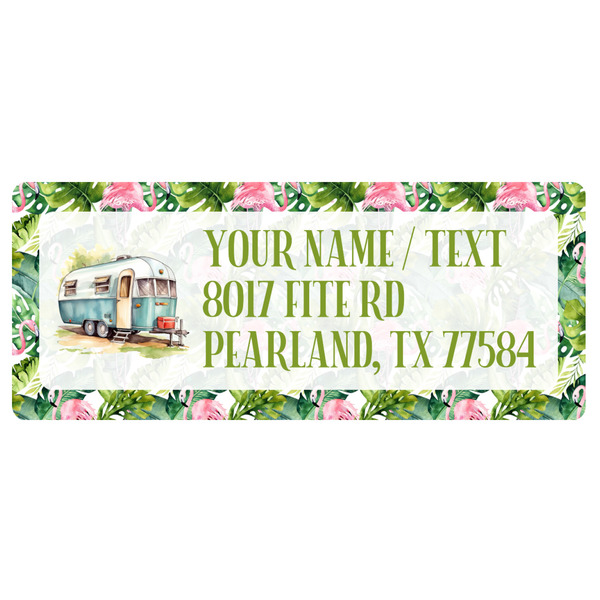 Custom Flamingo & Camping Return Address Labels (Personalized)