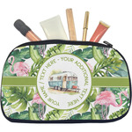 Flamingo & Camping Makeup / Cosmetic Bag - Medium (Personalized)
