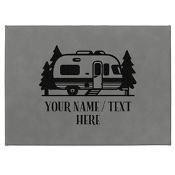 Flamingo & Camping Gift Box w/ Engraved Leather Lid - Medium