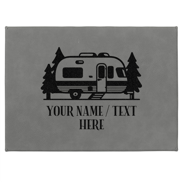 Flamingo & Camping Medium Gift Box with Engraved Leather Lid - Approval