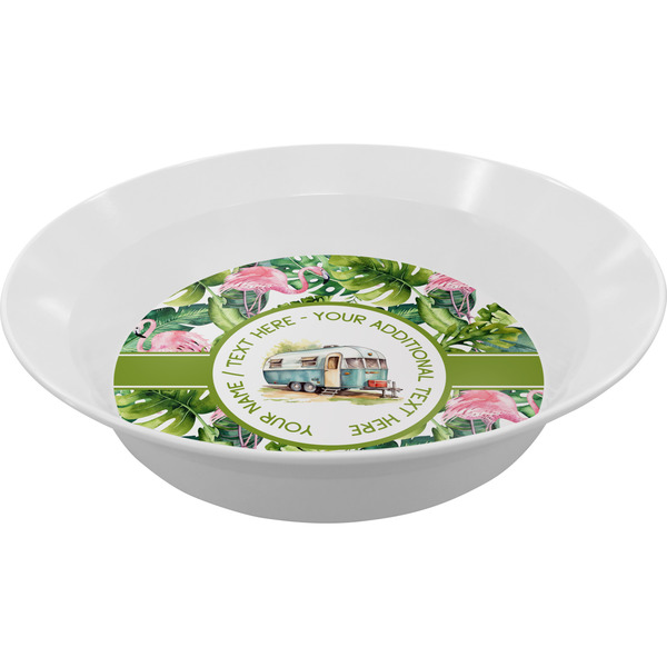 Custom Flamingo & Camping Melamine Bowl (Personalized)