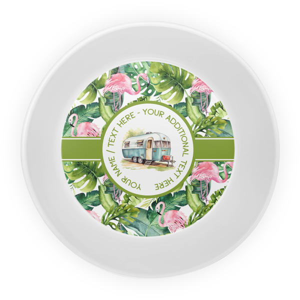Flamingo & Camping Melamine Bowl - Center