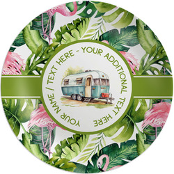 Flamingo & Camping Melamine Plate (Personalized)