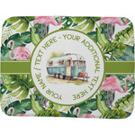 Flamingo & Camping Memory Foam Bath Mat - 48" x 36" (Personalized)