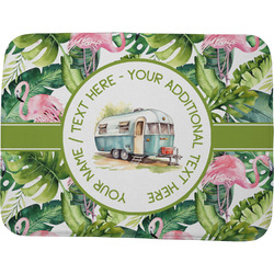 Flamingo & Camping Memory Foam Bath Mat - 48" x 36" (Personalized)