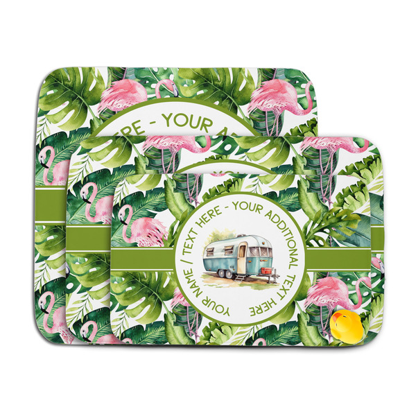 Flamingo & Camping Memory Foam Bath Mat - MAIN PARENT