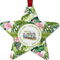 Flamingo & Camping Metal Star Ornament - Double-Sided (Personalized)