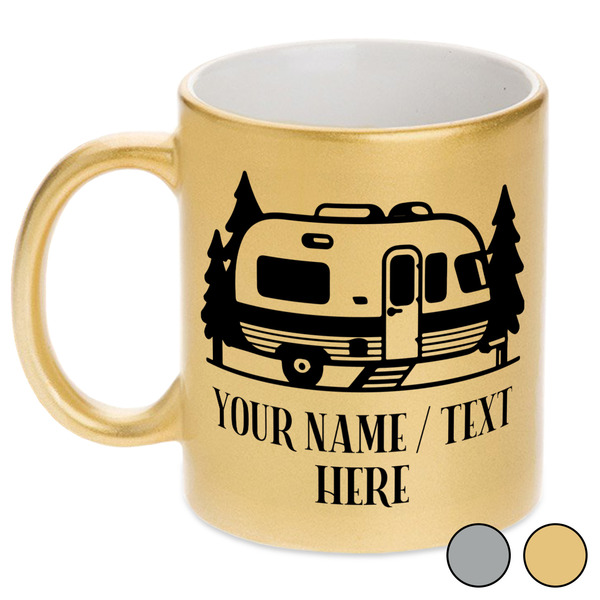 Flamingo & Camping Metallic Mugs - Swatches