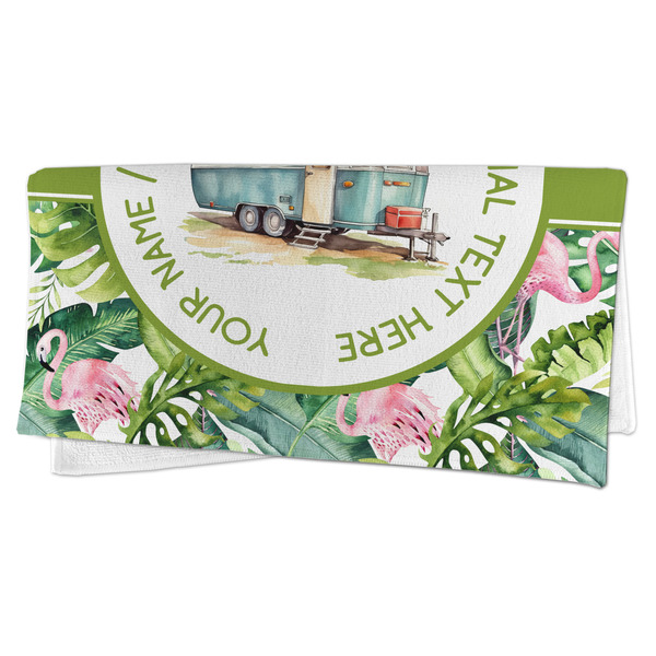 Flamingo & Camping Microfiber Dish Rag - FOLDED (half)