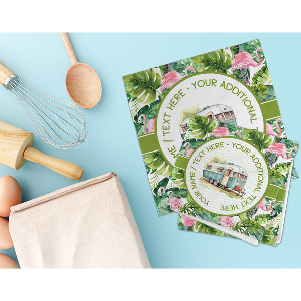 Flamingo & Camping Microfiber Dish Rag - LIFESTYLE